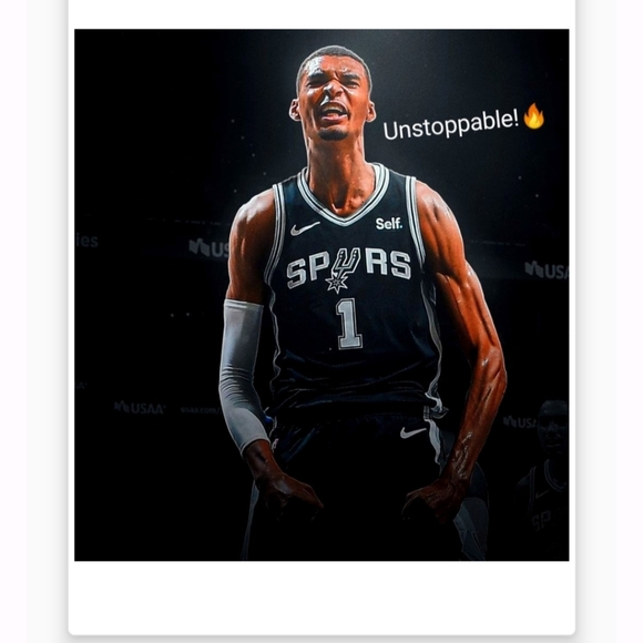 NEW!💯 VICTOR WEMBANYAMA SPURS UNSTOPPABLE!🔥GLOSSY SELF-CREATED 8.5x11 POSTER! - Picture 2 of 4
